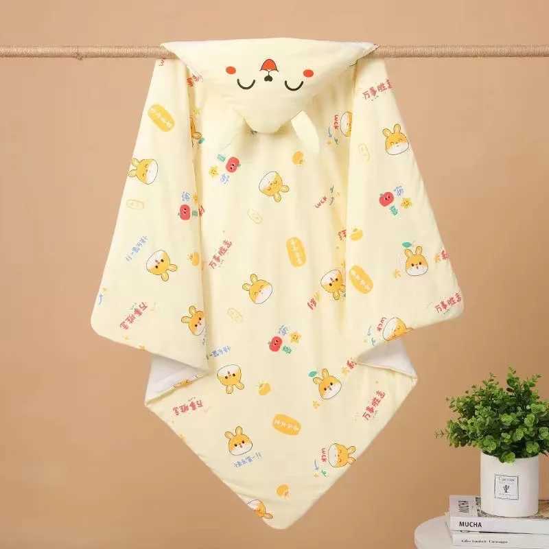 Baby Cartoon Blanket Newborn Supplies Blanket Warm Baby Sleeping Bag Winter Kid Sleep Sack Foot Muff Stroller Cotton Sleep Sack Y240814