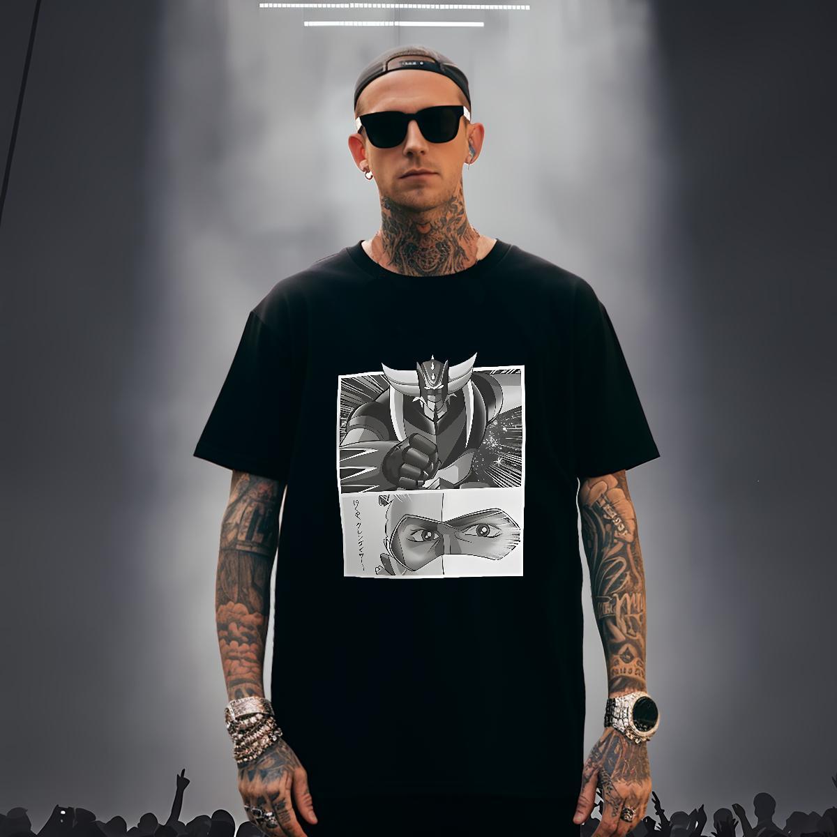Mens T Shirts 230g 100% Cotton caricature Street Breathable Custom Print Oversized Mens Tshirts Designer Free Shipping Tees