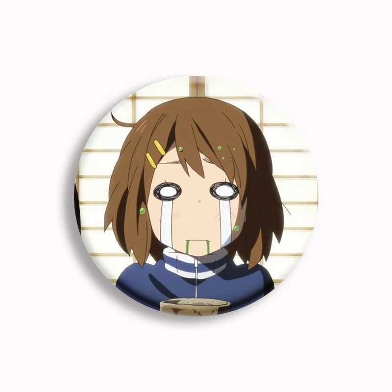 K-ON Cute Button Pin Ritsu Azusa Mio Tsumugi Hirasawa Yui Funny Meme Brooch Kawaii Badge Bag Brooch Decorative Fan Gift W240815
