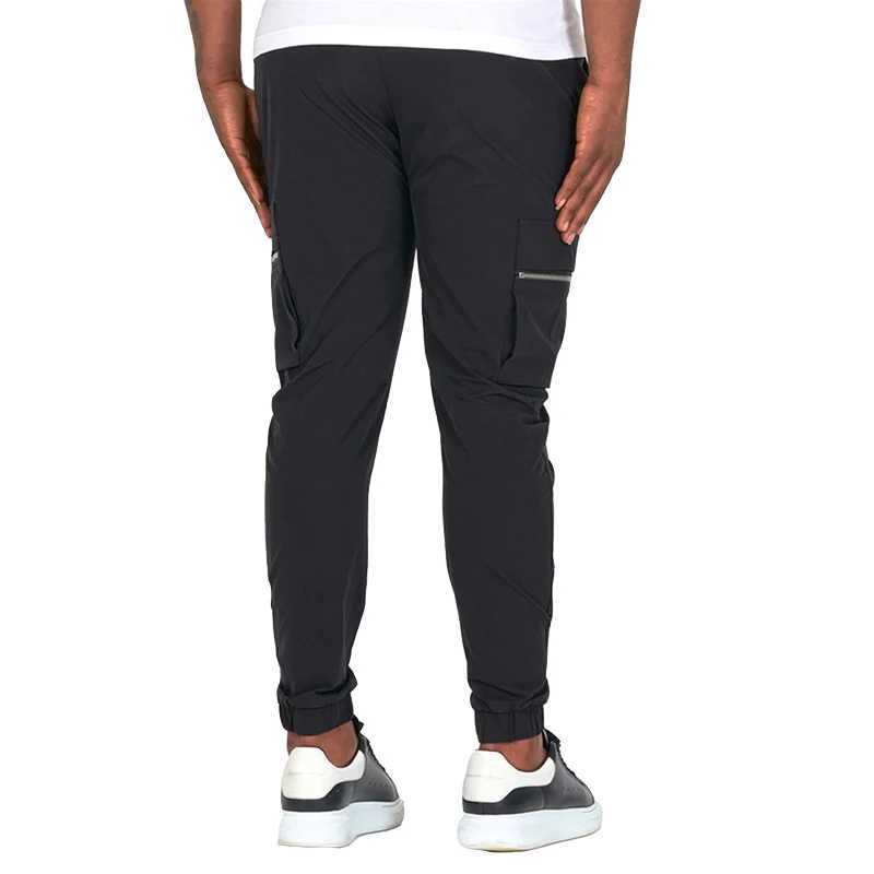 Cross border European and sports and leisure zipper mULti pocket pants manufacturer for mens fitness running training pantsW240725