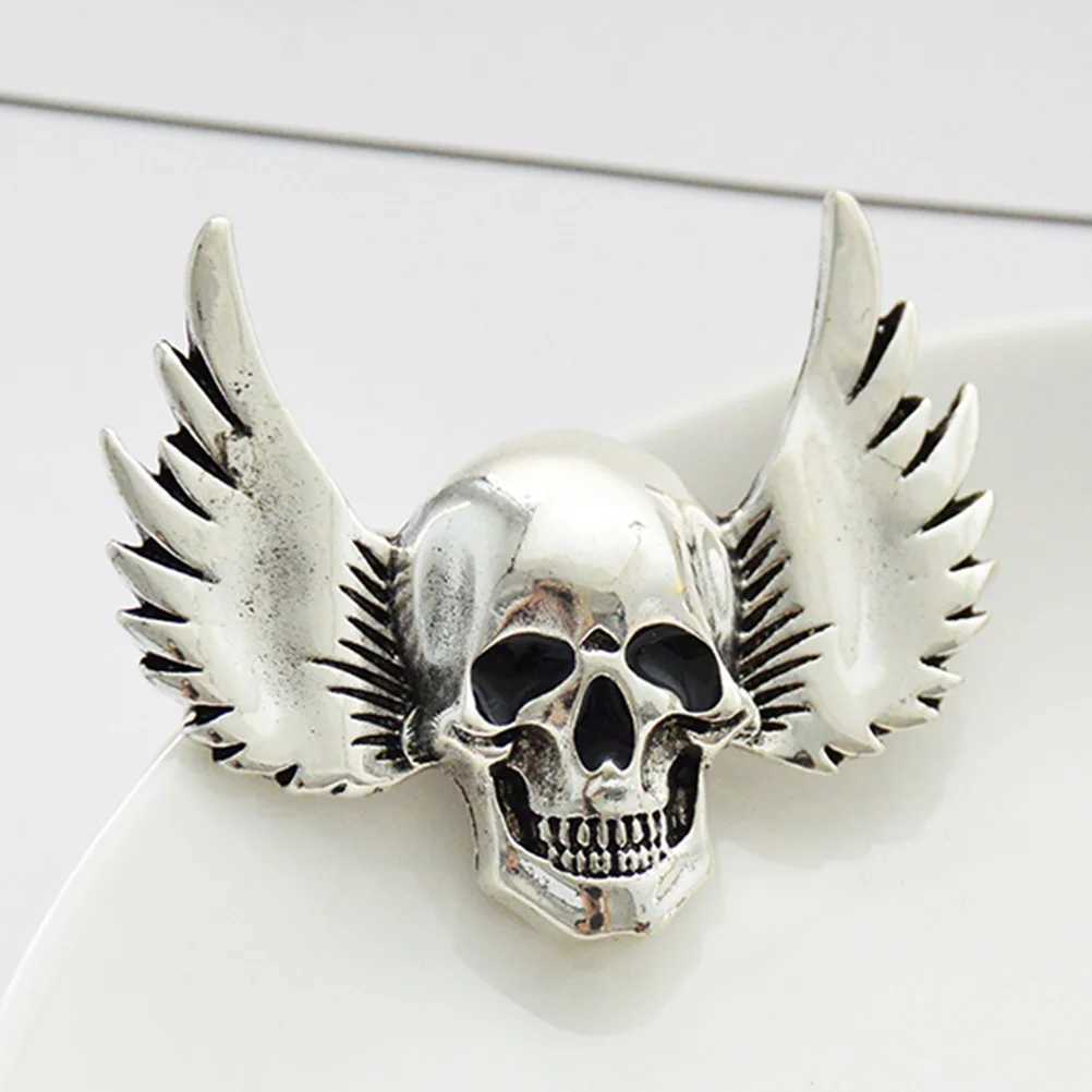 Gothic Punk Ghost Brooch Pin Stylish Breastpin for Evening Party Cost (X1524 Silver) W240815