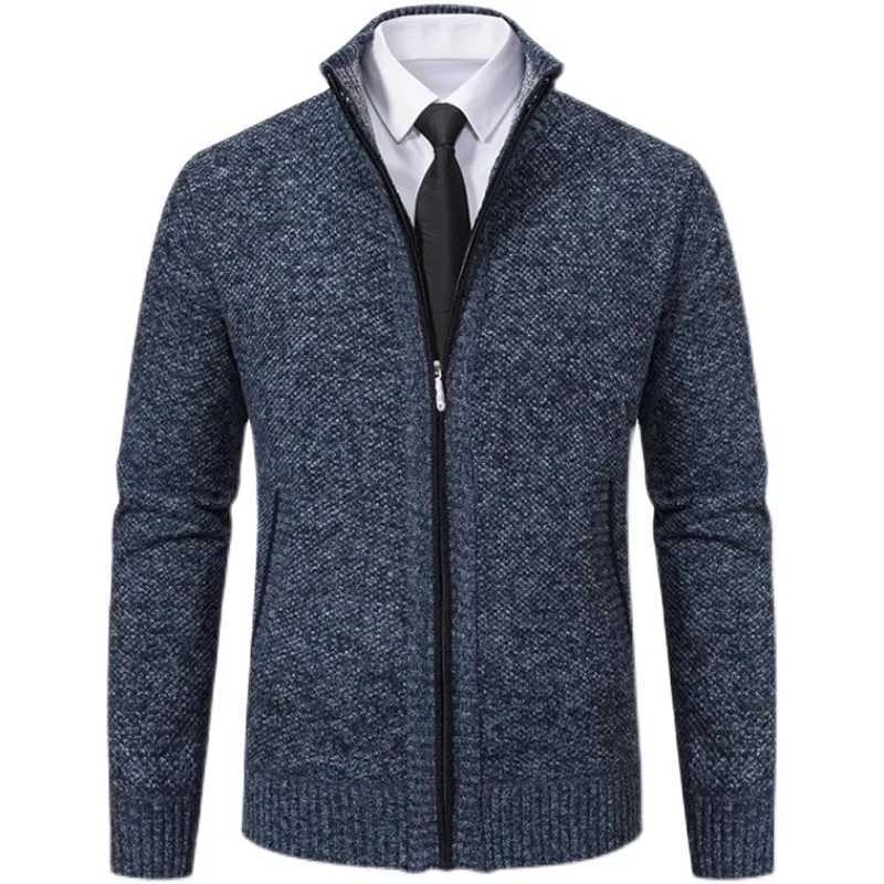 Vintage Knitted Cardigan Jackets for Men Winter Casual Long Sleeve Turn-down Collar Sweater Coats Autumn Fashion OuterwearXJ240814