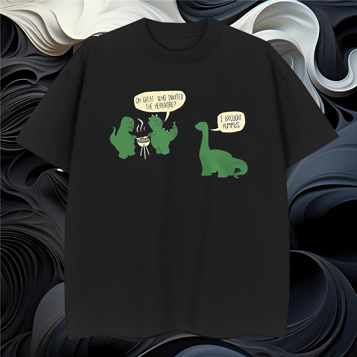TOP Quality T-Shirts dinosaur Breathable Short Sleeve Casual Custom Big Size 230g Pure Cotton Men Tops Tees DIY Customized Clothes