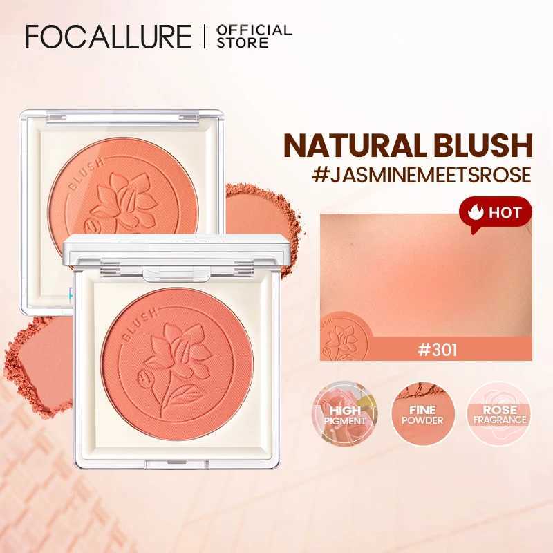 FOCALLURE Smooth Natural Blush Powder Palette Nourishing High Pigment Peach Cheek Face Blusher Contour Cream Makeup Cosmetics Y240815