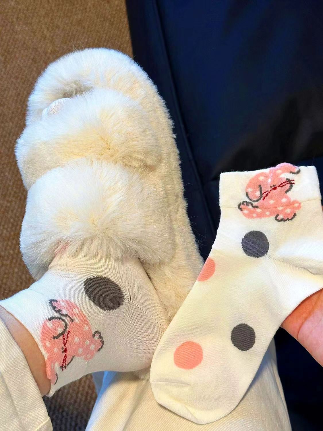 Summer thin socks children cute cartoon three-dimensional letters rabbit bear versatile college style ins trendy short tube socks
