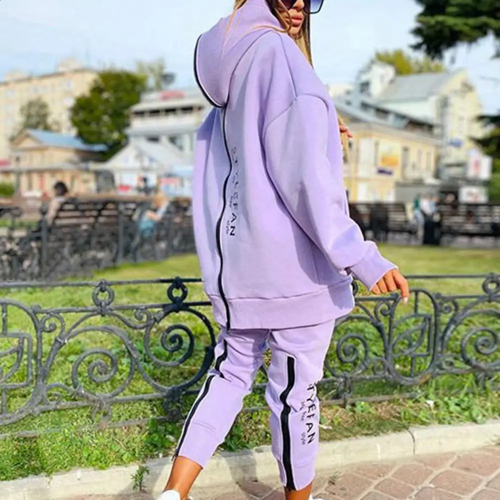 Trendy Cold Resistant Back Zipper Lady Running Tracksuit Elastic Cuffs Long Sleeve Casual Tracksuit for Vacation 240809