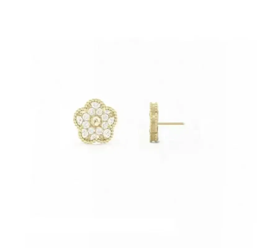 Luxury earrings retro earrings designer earrings titanium 18K gold and silver mother of pearl colorfast rose gold earrings agate retro earrings Valentine s Day gift