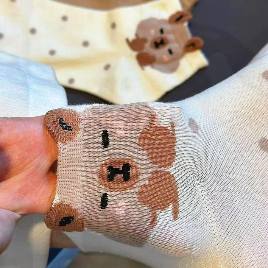 Children's Summer Thin Japanese Cute 3D Cartoon Ins Trendy Versatile Short Socks