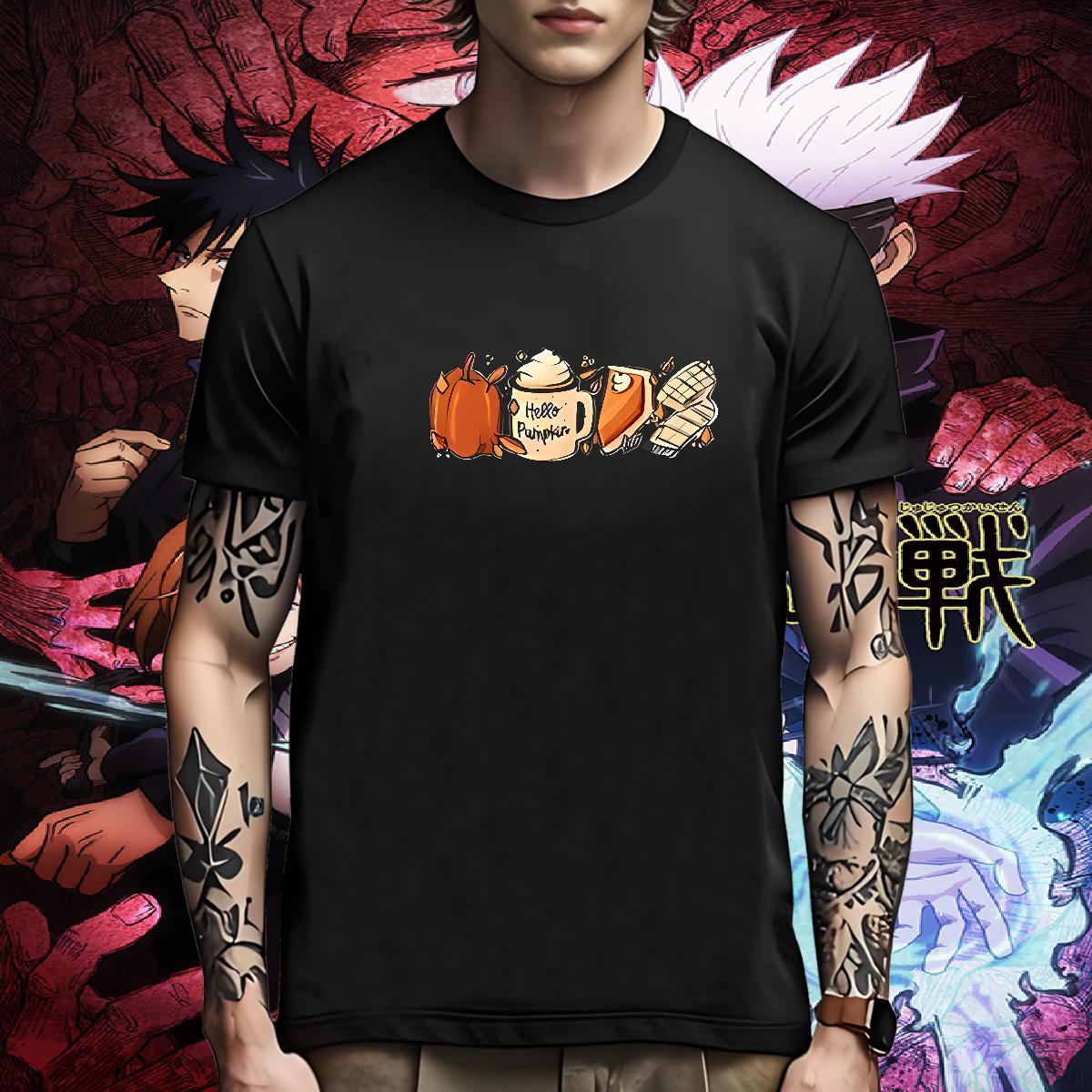 Cool Design T Shirt For Man halloween Breathable Short Sleeve Street Casual Customized 230g Cotton Men Tees 2024 Clothings