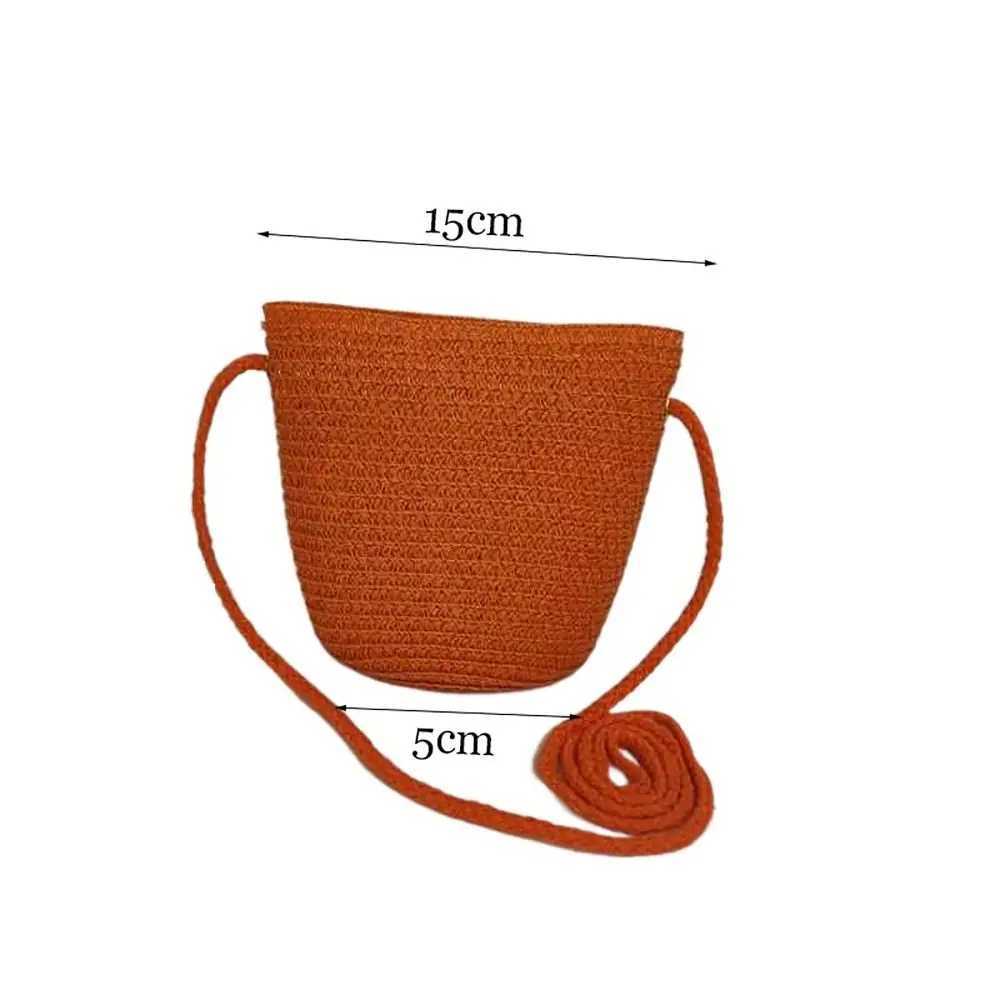 Grass cross bag fashionable soft handle simple grass handbag large capacity childrens beach bag travel W240906