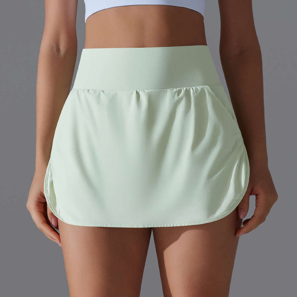 sunscreen Cool tennis spring summer new high fake two culottes women back waist pocket sports yoga dress
