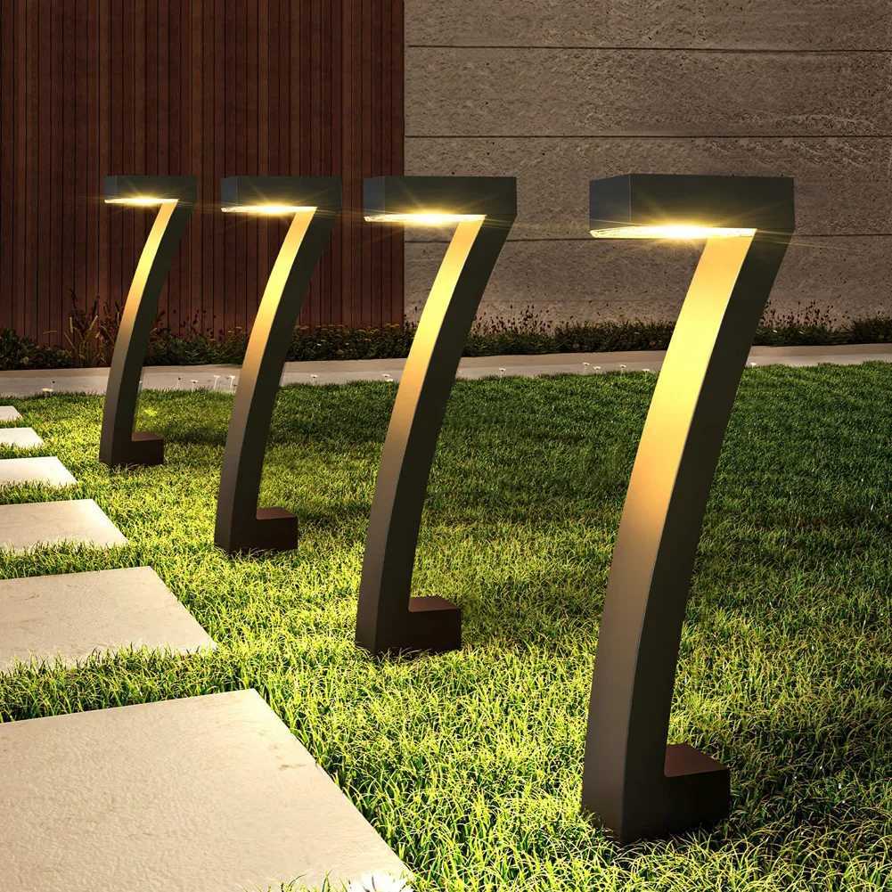 4pcs Led Solar Garden Lights Outdoor Waterproof Auto On/Off LED Lamp Solar Powered Driveway Lights For Pathway Backyard Lawn Y240816