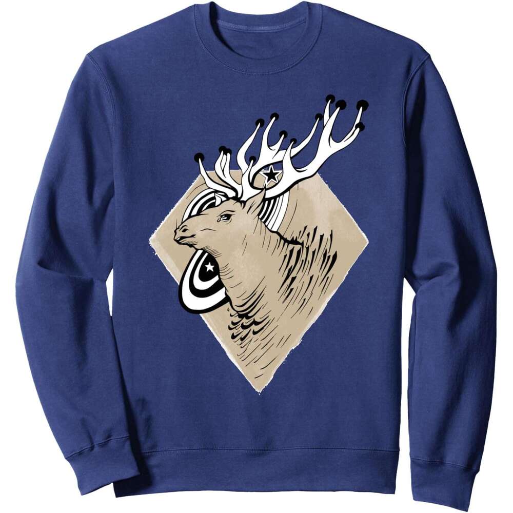 Long Sleeve Shirts for Men sweatshirt Artwork Side Face Deer Outdoor Wildlife Gift Sweatshirt Tee Streetwear Casual tops clothes