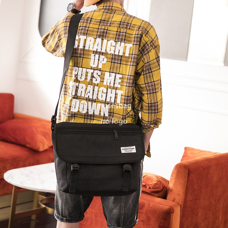 Special clearance vintage shoulder bag Male Korean version trendy bag Student schoolbag crossbody bag casual waterproof messenger bag backpack