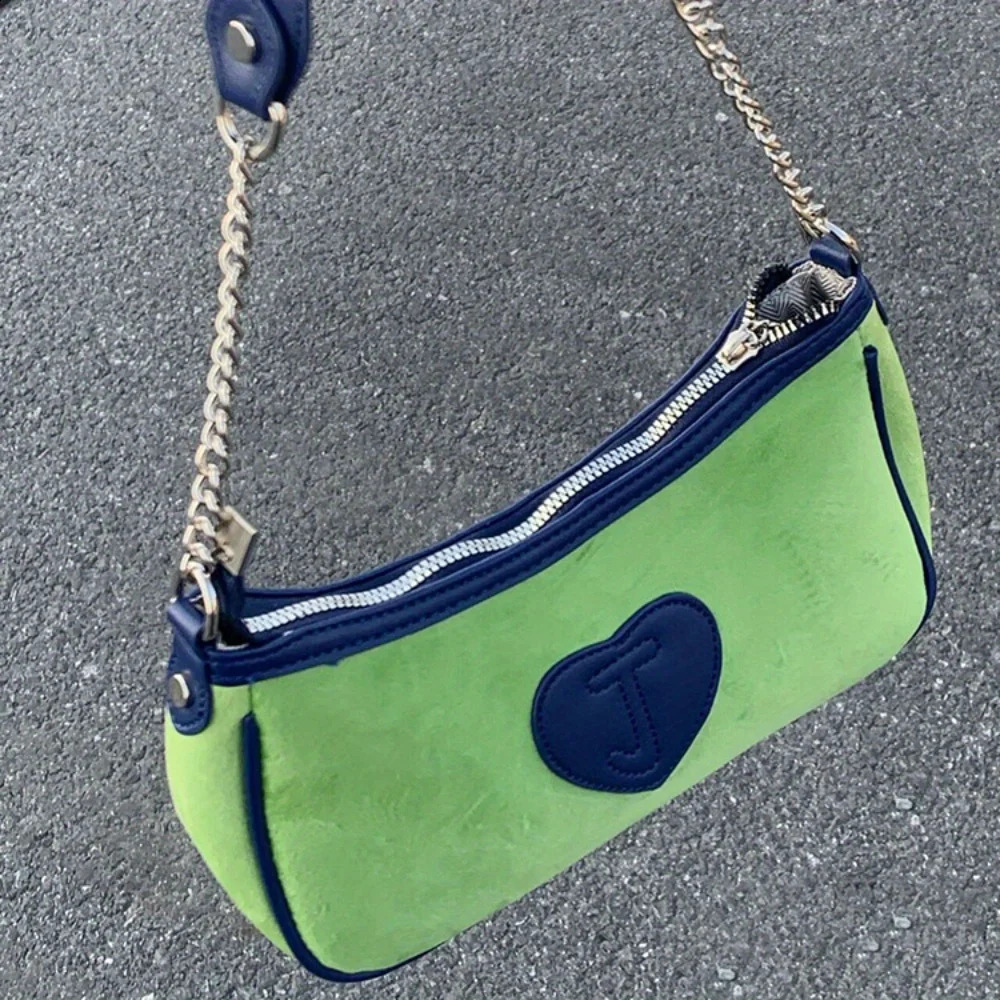 1PC Retro Grass Embroidered Velvet Spicy Girl One Shoulder Handheld Bag Middle Age Underarm Bag for Women 240816