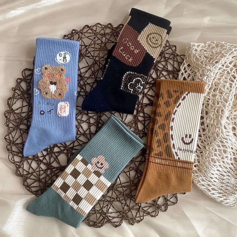Korean Version Children's Thick High Tube Cotton Socks - Versatile Retro Sports Style for Students