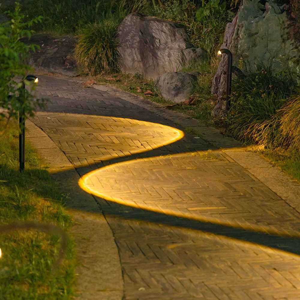 4/6PCS 3000k Led Solar Lawn Lights Outdoor Lamp Garden Courtyard For Walkway Path Villa Landscape Projection Solar Path Light Y240816