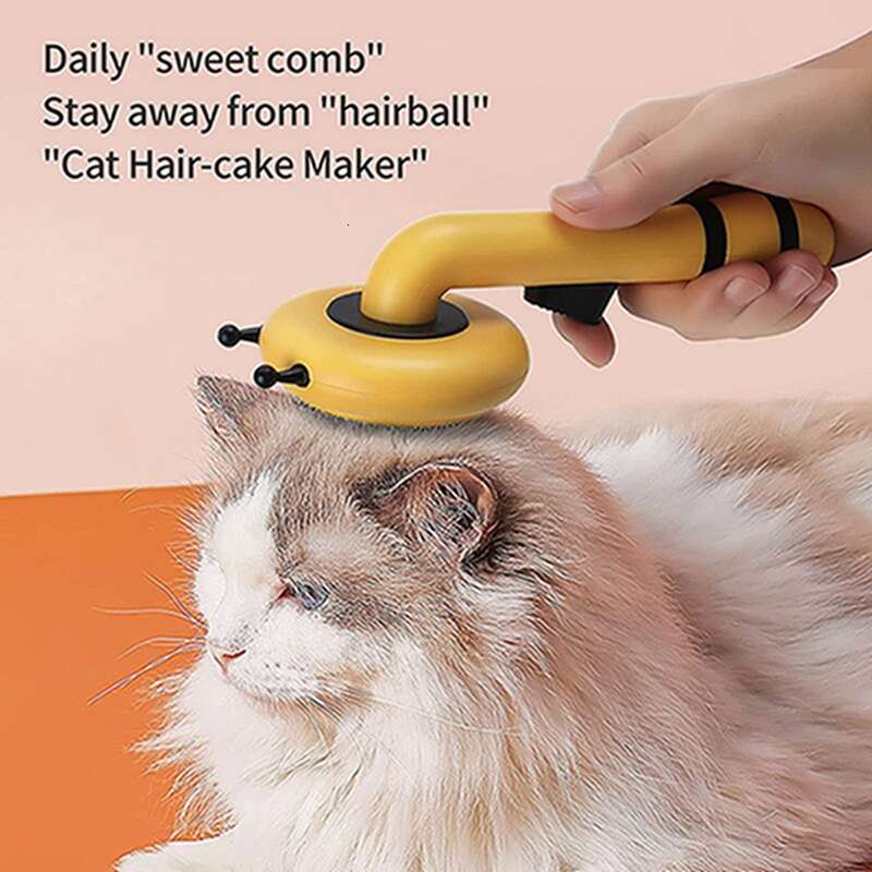 Pet Cleaning Grooming Product 2024 New Style Little Bee Comb Cat Dog Hair Remover Brush Stainless Steel Accesorries