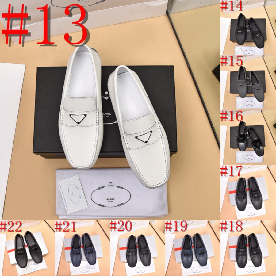 40Model Genuine Leather Men Shoes Casual Luxury Brand Formal Men Designer Loafers Moccasins Italian Breathable Slip on Male Boat Shoes Plus Size 46