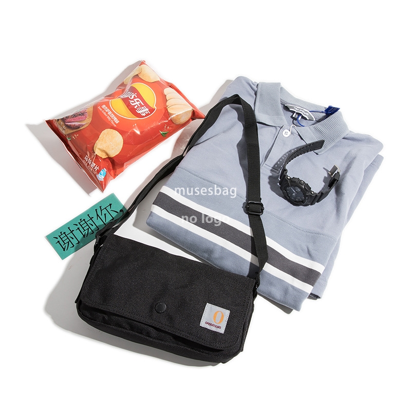 Japanese fashion canvas small mobile phone bag casual men's tooling wind crossbody bag personality shoulder bag trend small body bag