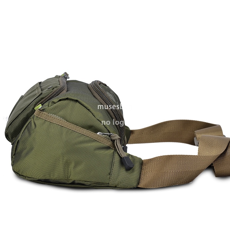 Multi-pocket men's bag Fanny pack Men's Valandere Outdoor sports riding bag canvas waterproof crossbody bag