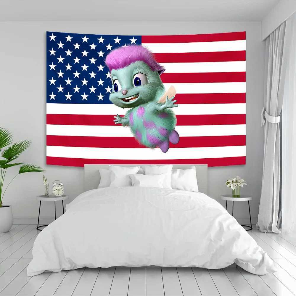 Funny Bibble Meme Wall Hanging Tapestry Asethetic Bedroom Decoration Background Cloth Y240816