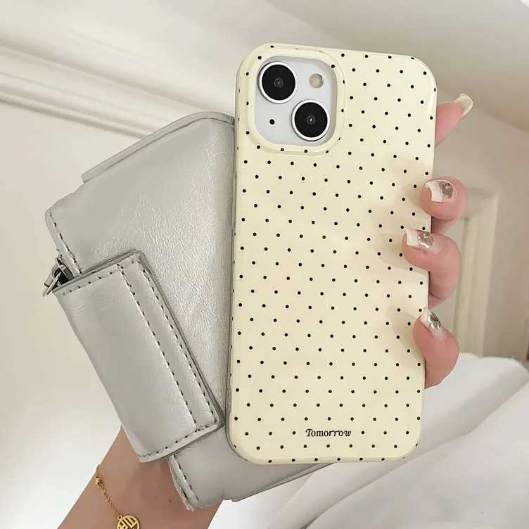 INS Polka Dot Small Fresh Mobile Phone Case for iPhone 15 14 13 12 Pro Max 11 Ultra Slim Shockproof Cover for iPhone 15 Pro MaxM240816