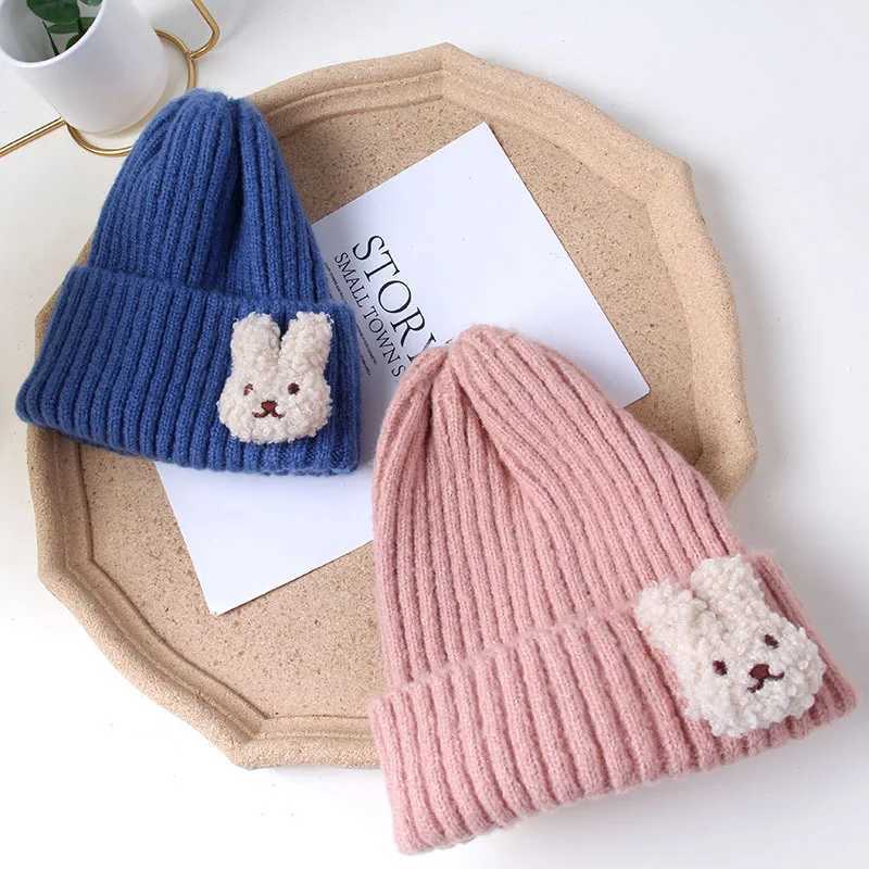 Autumn Winter Baby Hat Soft Warm Knitted Boy Girl Children Beanies Caps Solid Color Crocheted Infant Kids Bonnet Hats 0-3Y LX241018