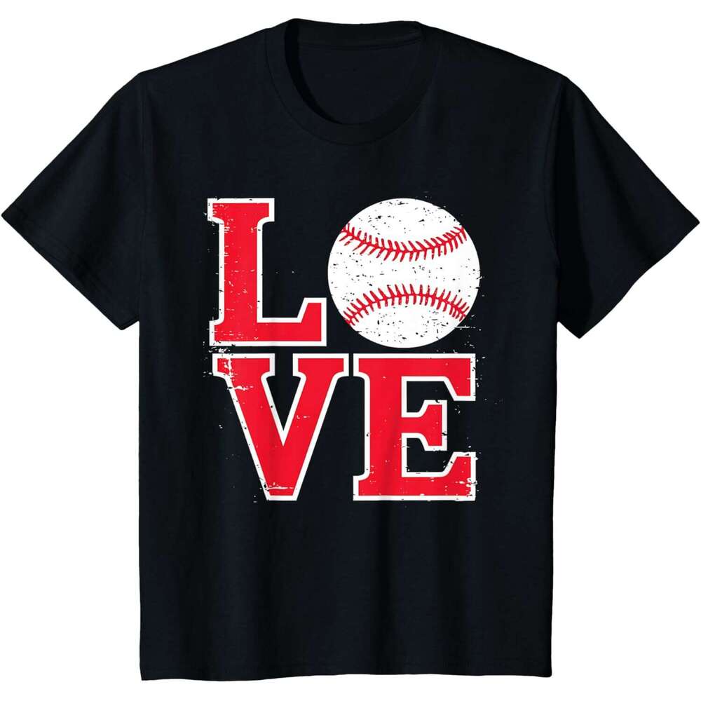 T shirt for Mens Love Sports Fan Baseball Player Grunge Vintage Tee T-Shirt Shirts Tshirt Graphic Tee Casual Tops Clothes Short sleeve