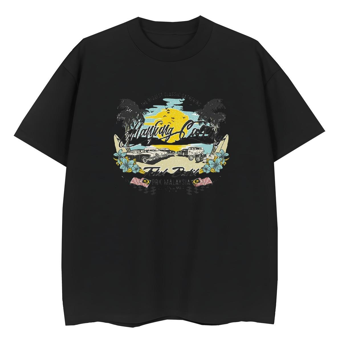 Brand Woman T Shirts 230g Pure Cotton Short sleeve Soft Hip Hop car Women Tees Unisex Cartoon Print Clothes