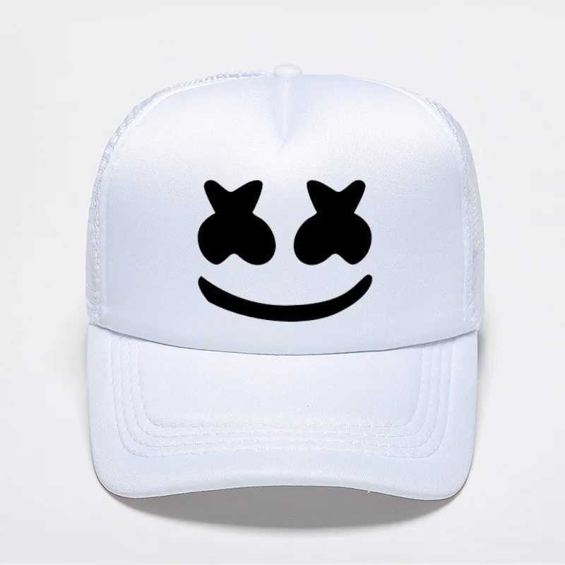 Kids Fashion Trend Marshmello Electro-DJ Peripheral Sunshade Light Breathable Comfortable Net Baseball CapY240815