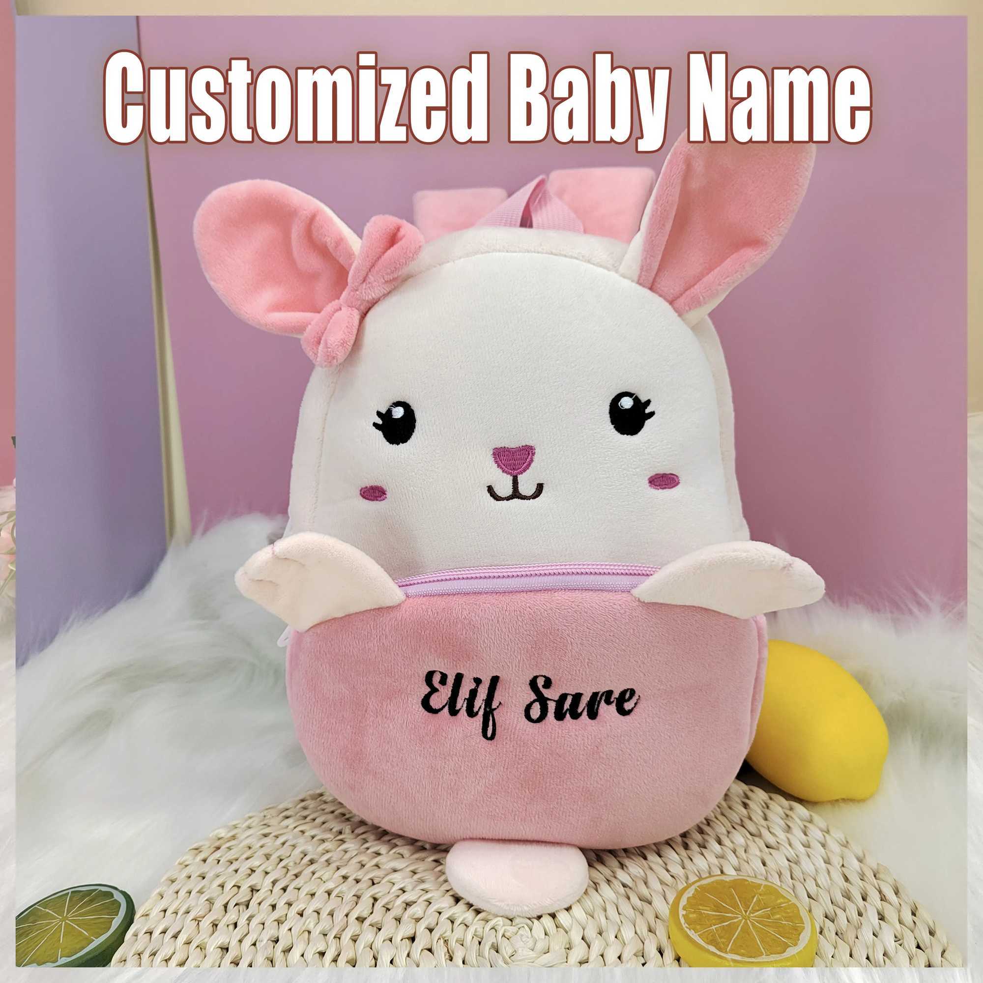 Personalized childrens backpack with name animal backpack childrens travel bag kindergarten baby school bag customized gift bag W240815