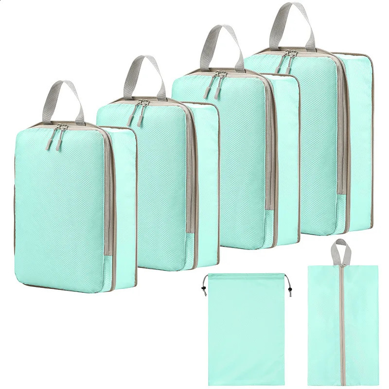 4 Set/5 Set/6 Set Compression Packing Cubes for TravelLightweight Compression Suitcase Organizers Bag Set Packing Organizers 240816