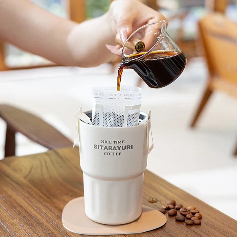 360ml/600ml Coffee Cup with Straw Double Drink Tumbler Insulated Mugs Stainless Steel Thermal Carafe Sublimation Water Bottle 240816