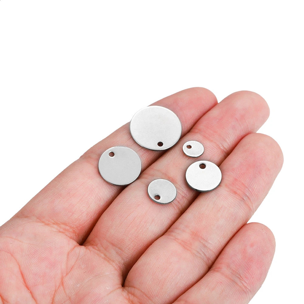 100pcs Customized Laser Engrave Name Stainless Steel Personalized Tags Custom For DIY Necklace Pendant Charms 250222