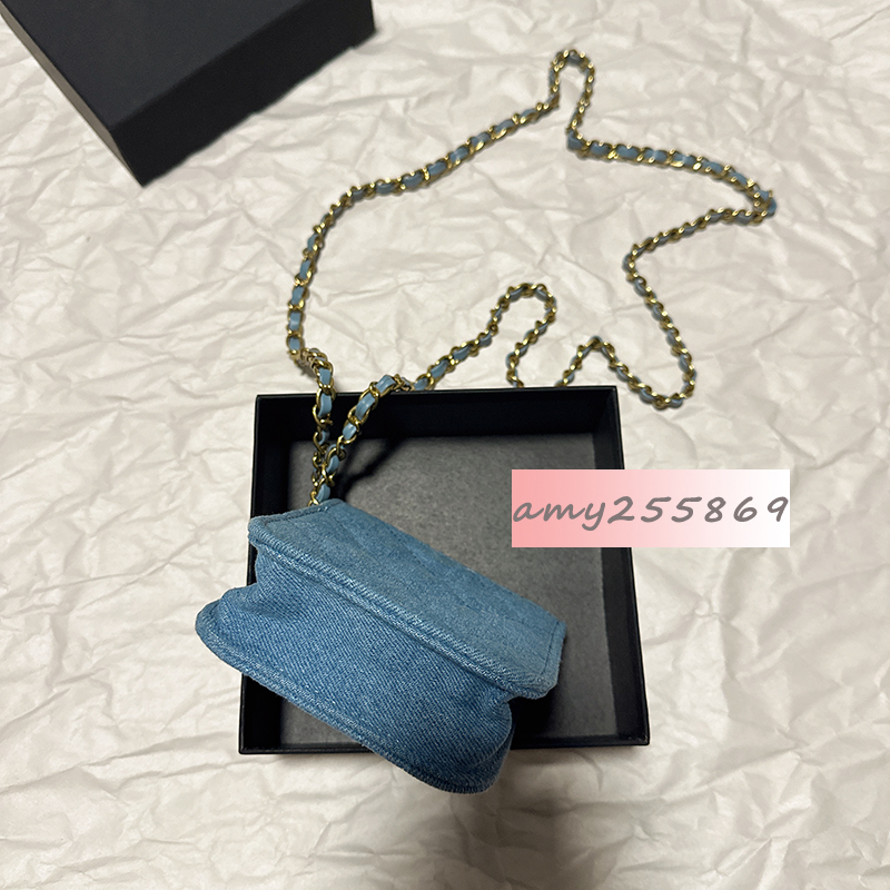 10X4X13CM Storage bags denim camera bag beauty cosmetics organization with gift box packing