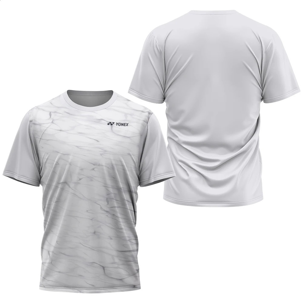Mens Tshirt 3D Print Summer Quick Drying Short Sleeve ONeck Tees Badminton Tennis Table Fitness Sports Breathable Tops 240816
