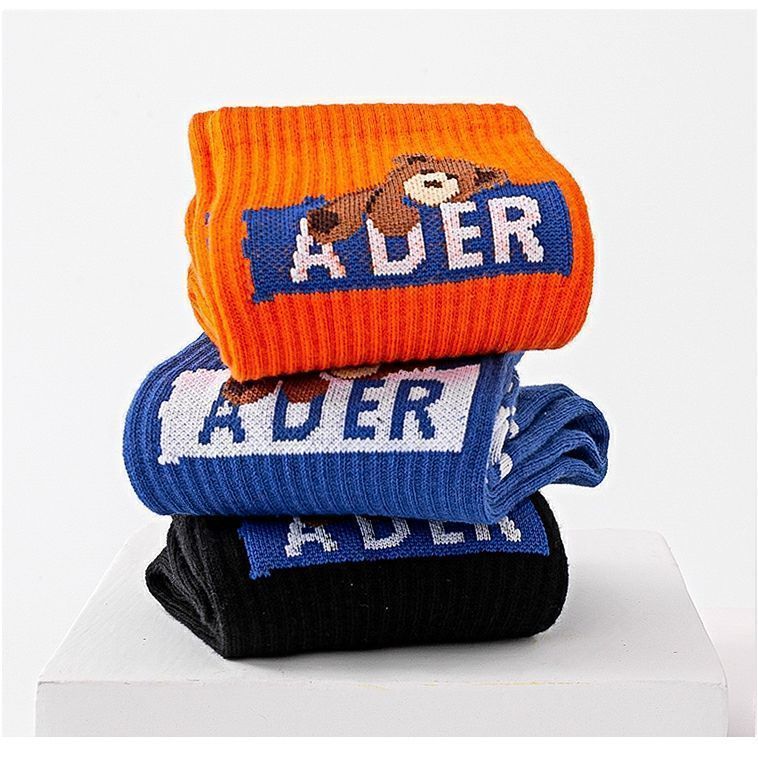 Unisex Little Bear Socks - Cozy Autumnal-Inspired Athletic Wear for Men & Women