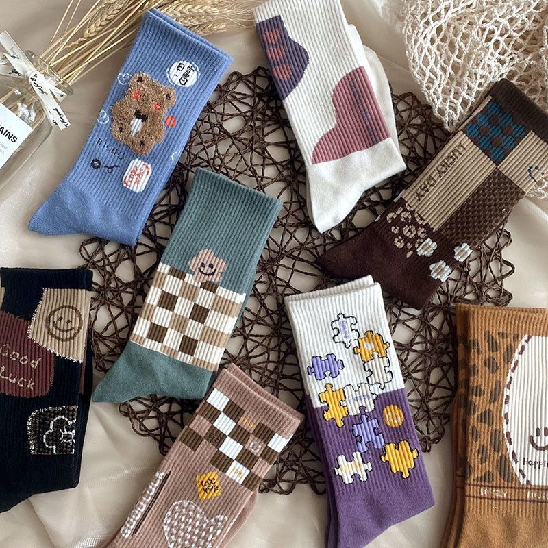 Korean Version Children's Thick High Tube Cotton Socks - Versatile Retro Sports Style for Students