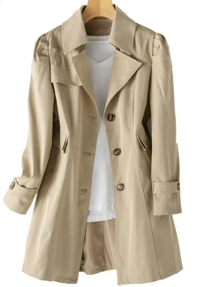 Fashion Casual Windproof Clothing Korean Edition Long Womens Top and Jacket Trench Coat 240814