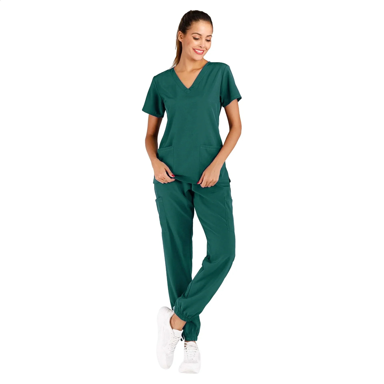 Anti-Wrinkle Soft Premium Fabric Polyester Rayon Spandex Washable Nursing Scrub Set for Womens Nursing Scrub Uniforms 240815