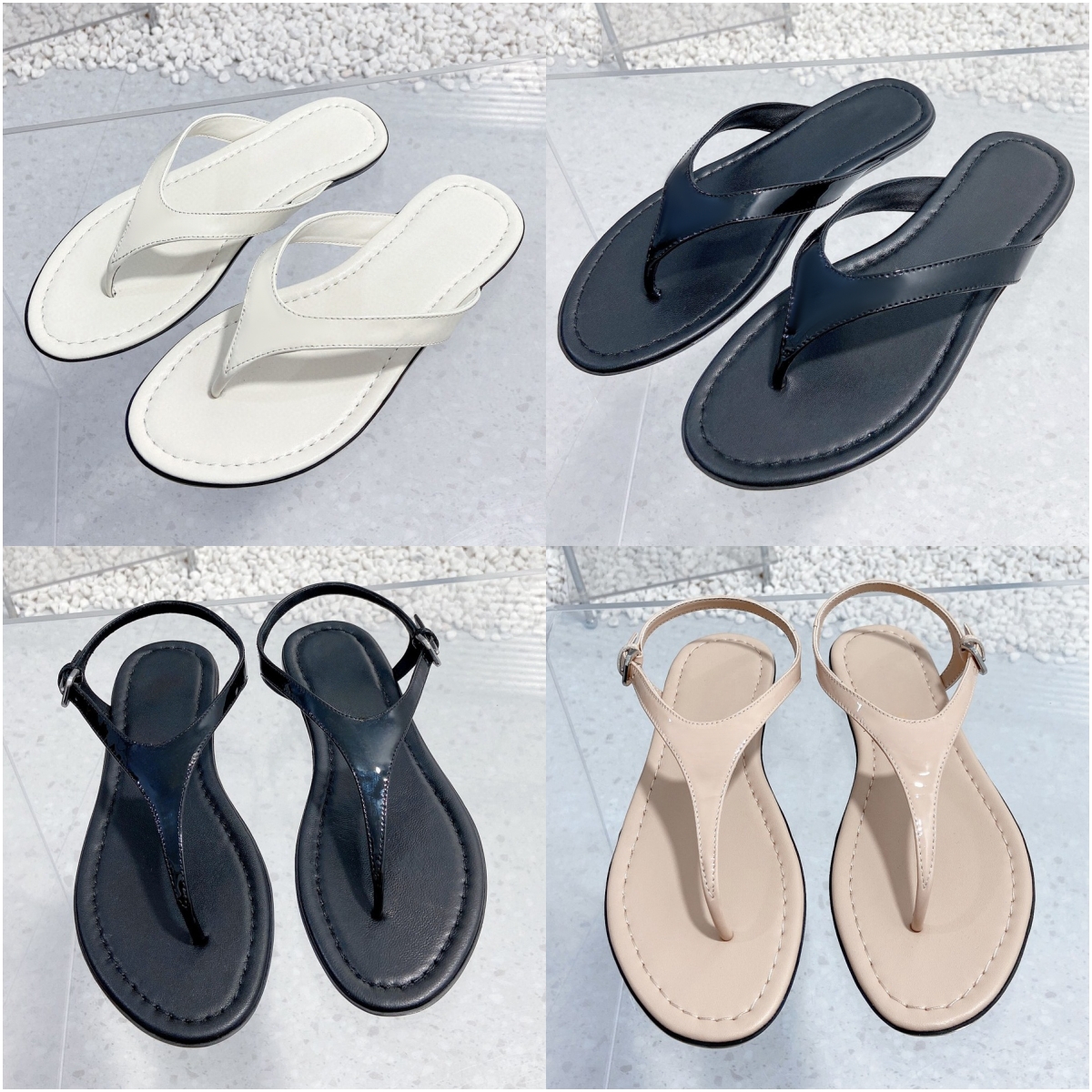 Leather Flip Flops Women Shoes Summer Sandal Casual Slides Outdoor Flops sandals G9123