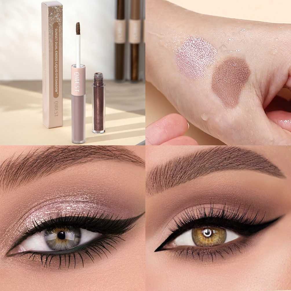Sequins Liquid eye shadow Flash Diamond eye shadow Stick Shiny Double head Matte eye shadow Outline Makeup Tool Korean CartoonW241212