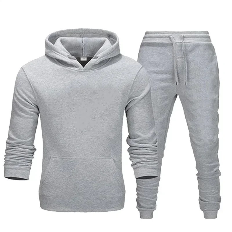 Basic Mens/Womens 2-piece/Set Sports Shirt Hoodie Pants Mens Gym Fitness Top Jogger Sportswear 240827