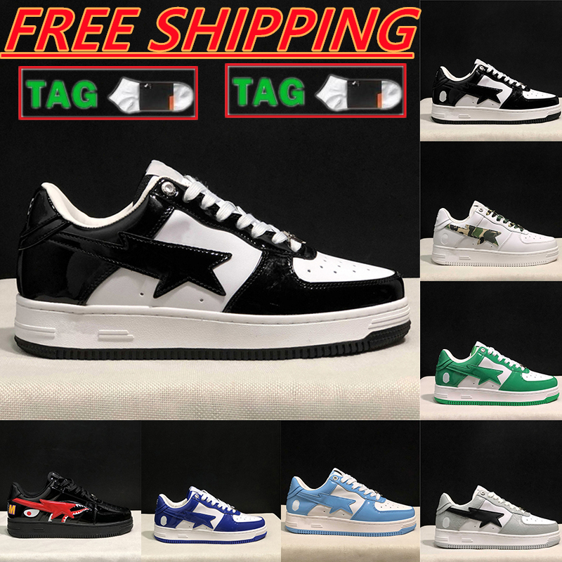 Free Shipping Designer Casual Shoes Stylish Sta Star Low Top Sneakers Versatile Patent Leather Design for Men and Women Gym Walk Fitness Trainers