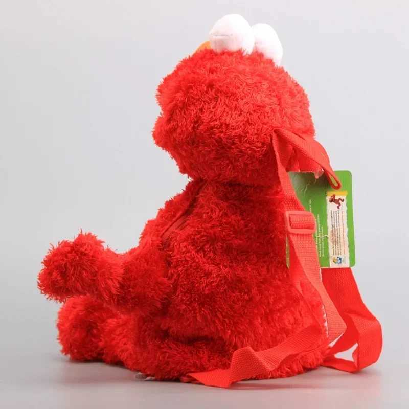 45cm Plush Backpack Toy Red Elmo Blue Biscuit Man Yellow Big Bird Plush Bag Childrens Christmas Gift W240815