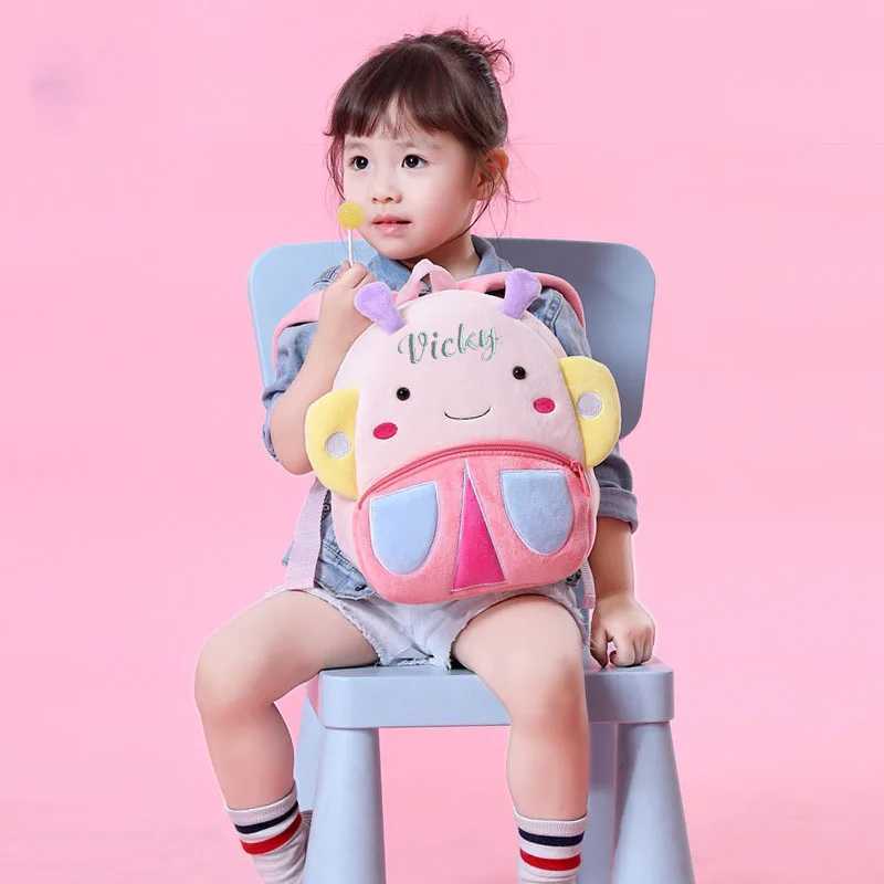 Personalized childrens backpack with name animal backpack childrens travel bag kindergarten baby school bag customized gift bag W240815
