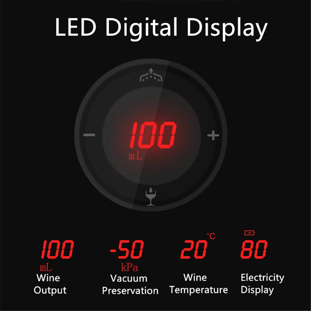 USB Charge Electric Red Wine Decanter Vacuum Fresh-keeping Wine for 10-Days Automatic Quick Wine Aerator Adjustable Wine Output 240816