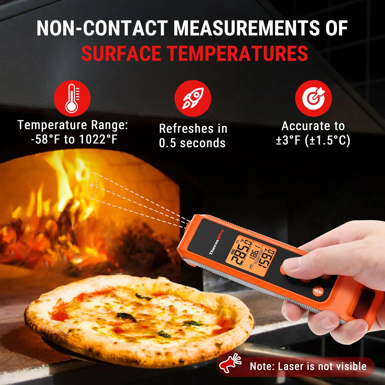 ThermoPro TP420 2-in-1 digital folding fast reading infrared meat thermometer with backlight used for kitchen cooking 240816