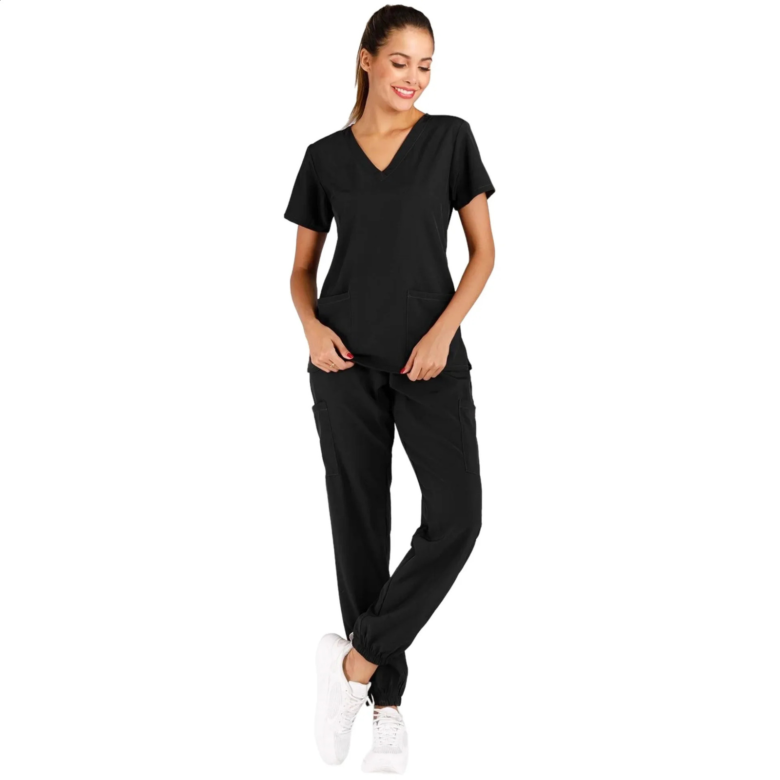 Anti-Wrinkle Soft Premium Fabric Polyester Rayon Spandex Washable Nursing Scrub Set for Womens Nursing Scrub Uniforms 240815